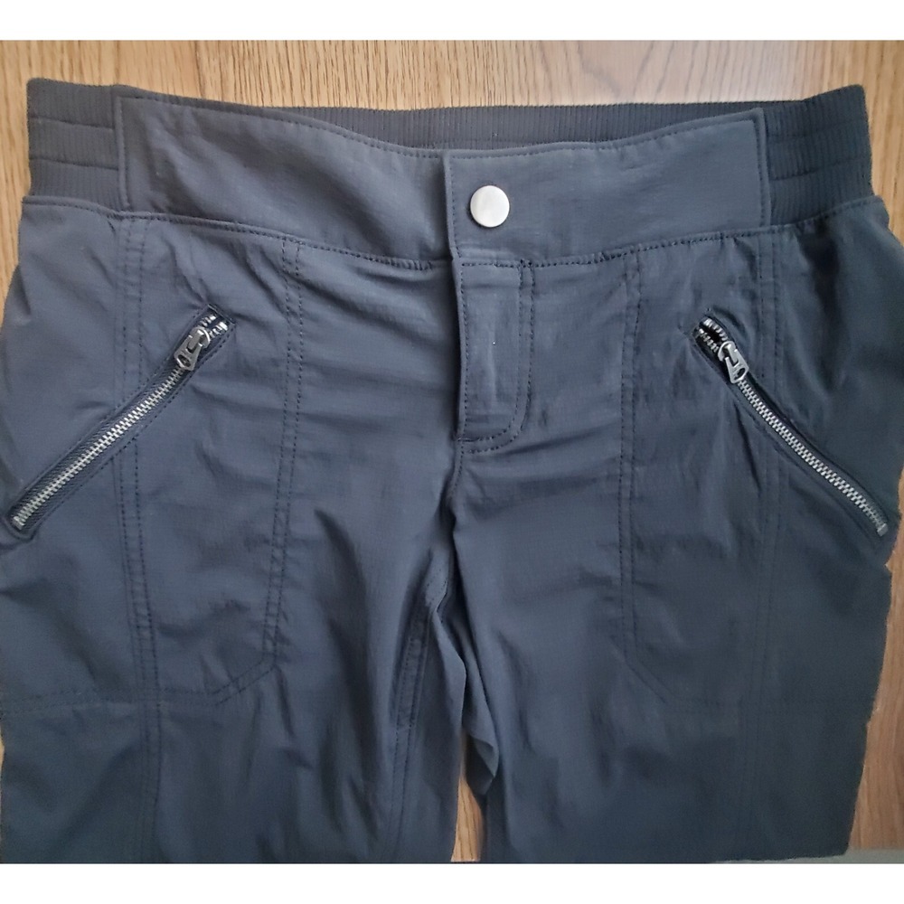 Athleta Joggers Women sz 2P Windbreaker Elastic Waist & Cuffs Pockets 25" Inseam